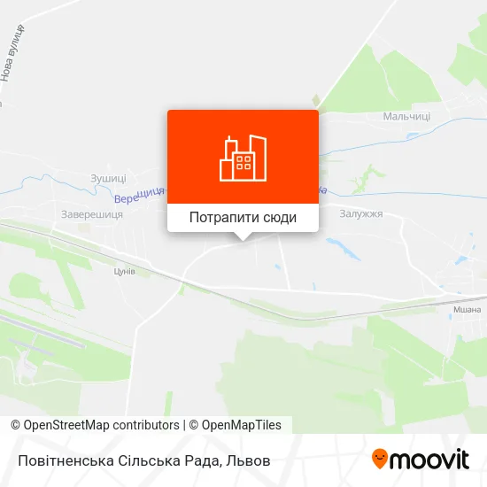 Карта Повітненська Сільська Рада