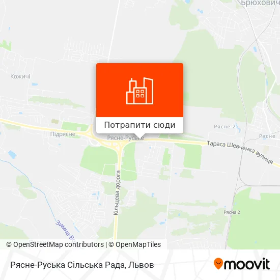 Карта Рясне-Руська Сільська Рада