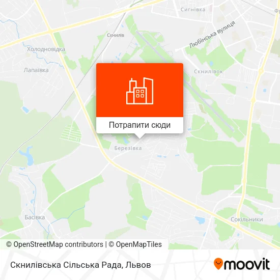 Карта Скнилівська Сільська Рада