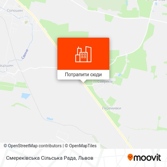 Карта Смереківська Сільська Рада