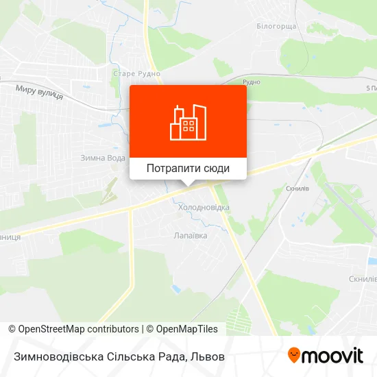 Карта Зимноводівська Сільська Рада