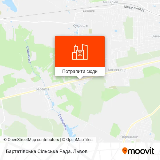 Карта Бартатівська Сільська Рада