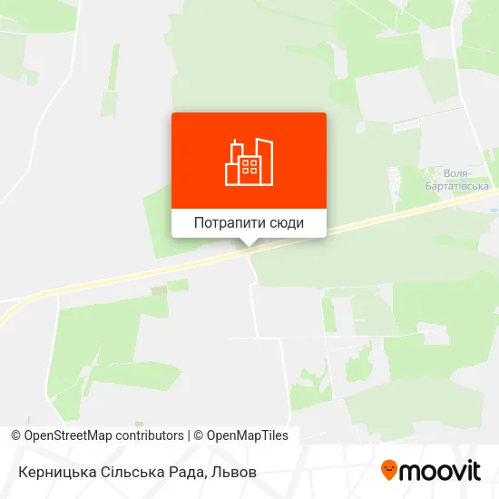 Карта Керницька Сільська Рада