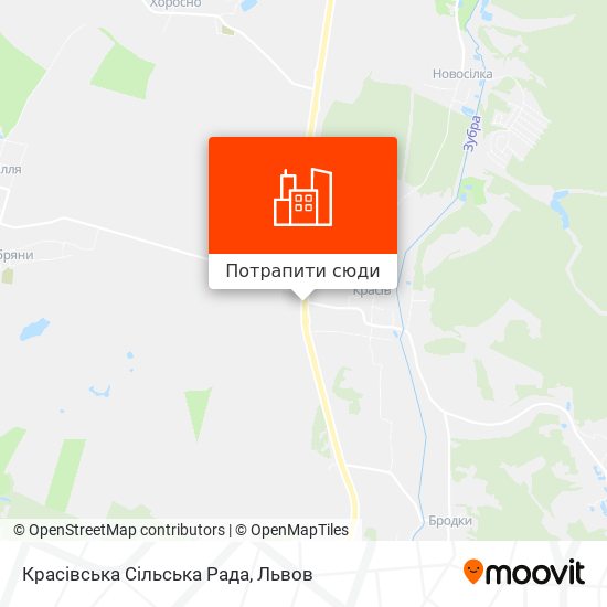 Карта Красівська Сільська Рада