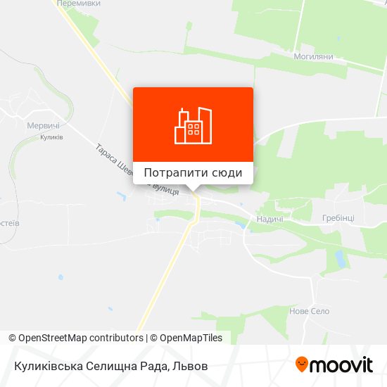 Карта Куликівська Селищна Рада