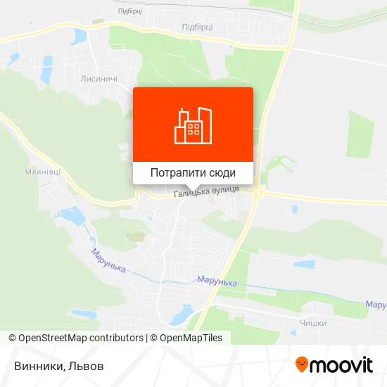 Карта Винники