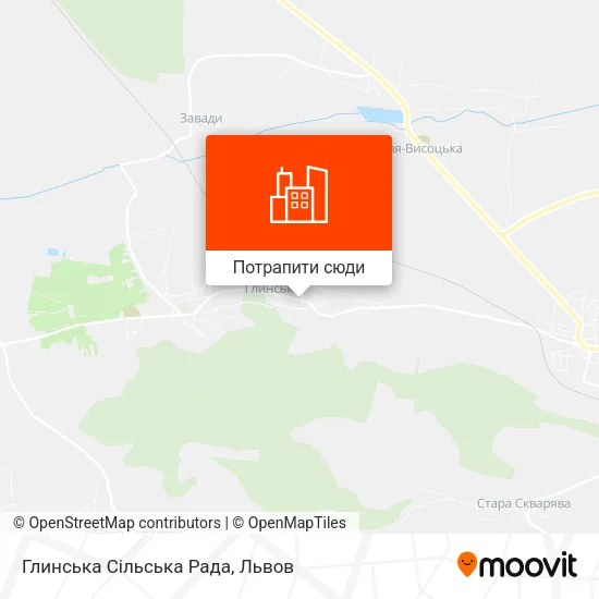 Карта Глинська Сільська Рада