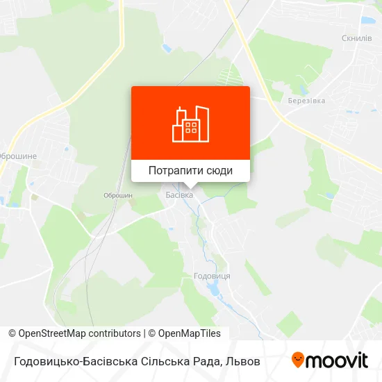 Карта Годовицько-Басівська Сільська Рада