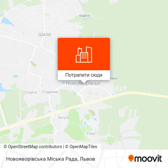 Карта Новояворівська Міська Рада