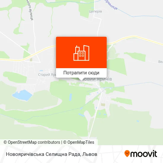 Карта Новояричівська Селищна Рада