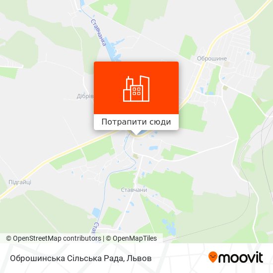 Карта Оброшинська Сільська Рада