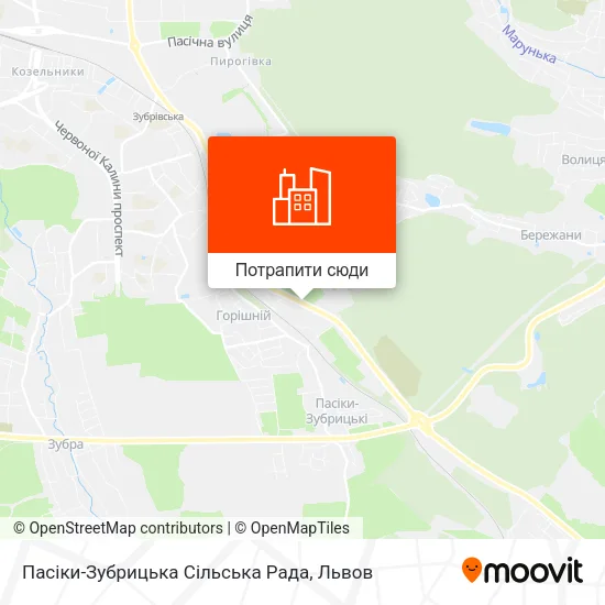 Карта Пасіки-Зубрицька Сільська Рада