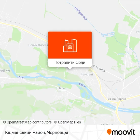Карта Кіцманський Район