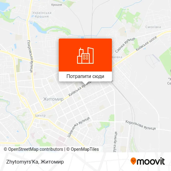 Карта Zhytomyrs'Ka