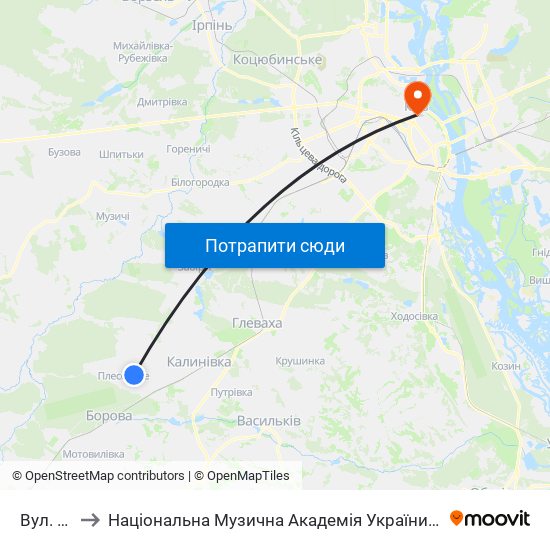 Вул. Нова to Національна Музична Академія України Ім. П. І. Чайковського map