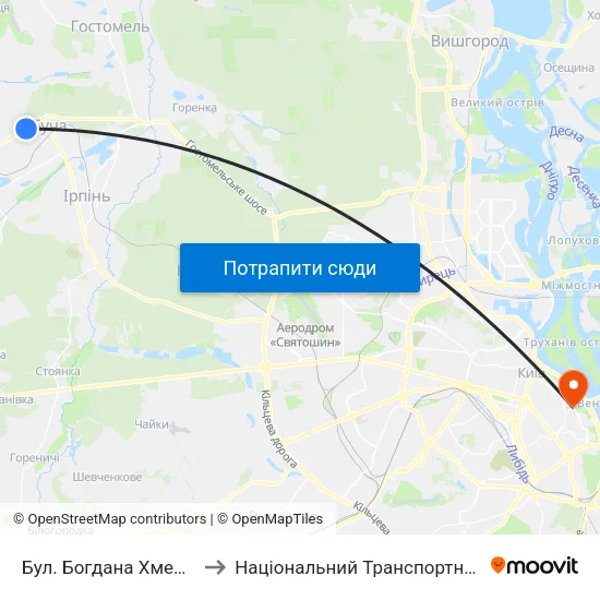 Бул. Богдана Хмельницького to Національний Транспортний Університет map