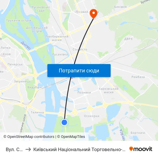 Вул. Садова to Київський Національний Торговельно-Економічний Університет map
