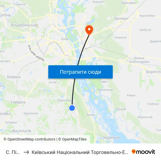 С. Підгірці to Київський Національний Торговельно-Економічний Університет map