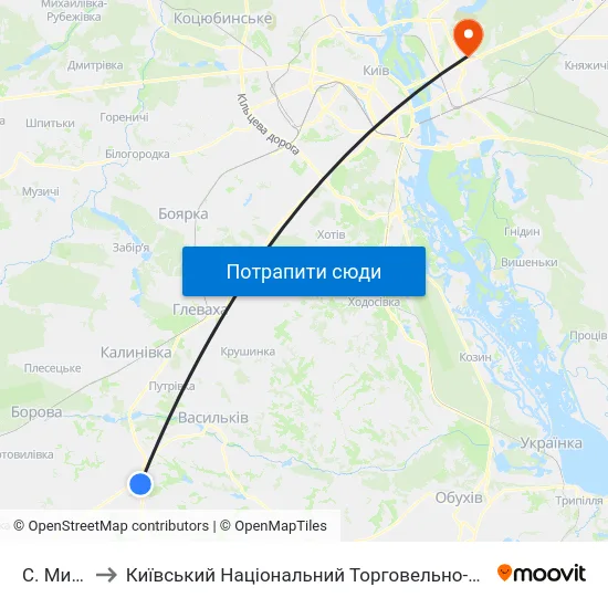 С. Митниця to Київський Національний Торговельно-Економічний Університет map