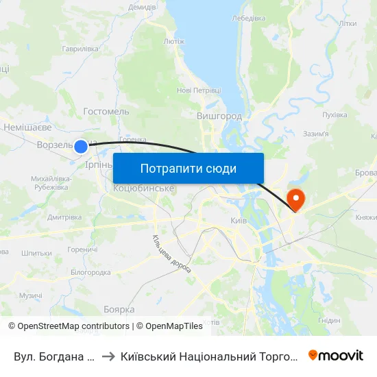 Вул. Богдана Хмельницького to Київський Національний Торговельно-Економічний Університет map