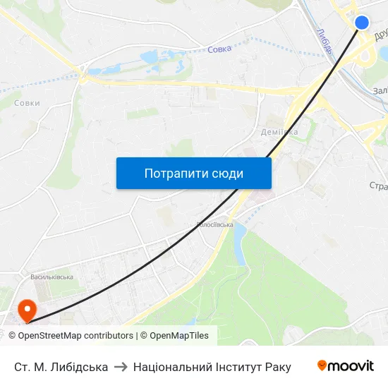 Ст. М. Либідська to Національний Інститут Раку map