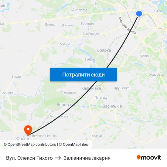 Вул. Олекси Тихого to Залізнична лікарня map