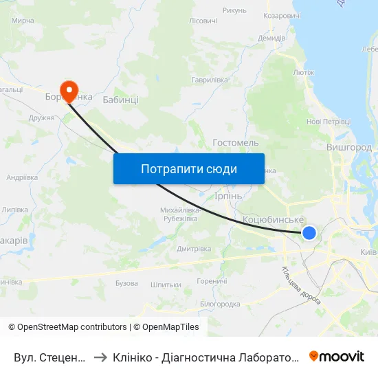 Вул. Стеценка to Клініко - Діагностична Лабораторія map