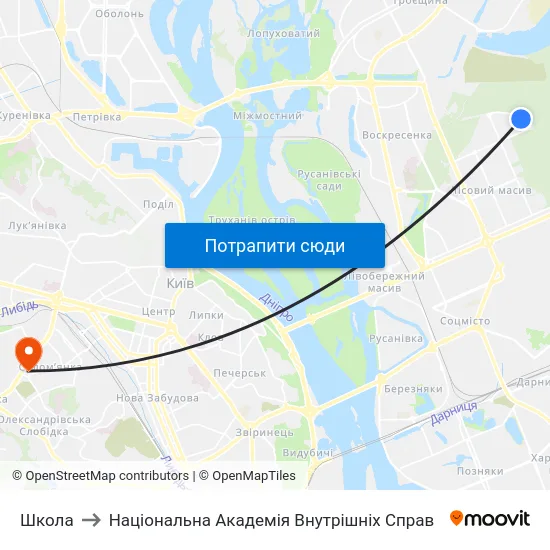 Школа to Національна Академія Внутрішніх Справ map