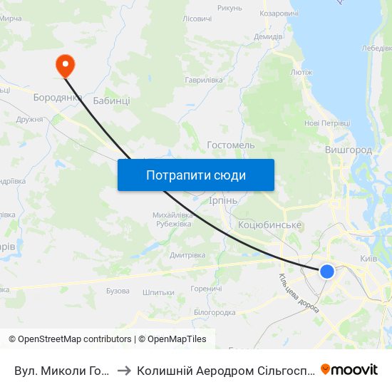 Вул. Миколи Голего to Колишній Аеродром Сільгоспавіації map