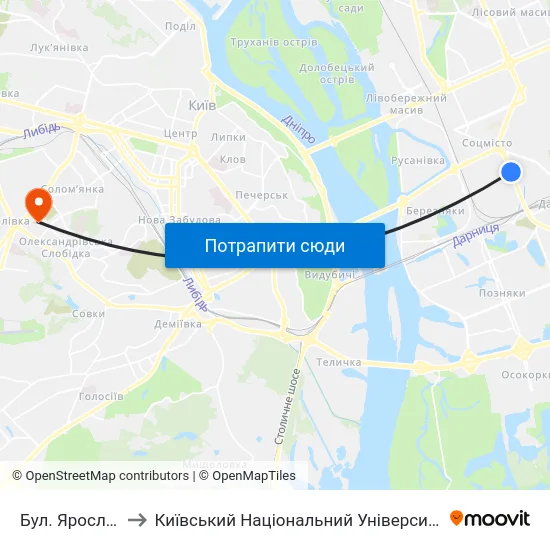 Бул. Ярослава Гашека to Київський Національний Університет Будівництва І Архітектури map
