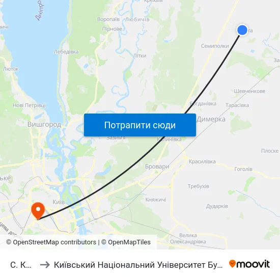 С. Калита to Київський Національний Університет Будівництва І Архітектури map