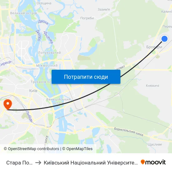 Стара Поліклініка to Київський Національний Університет Будівництва І Архітектури map