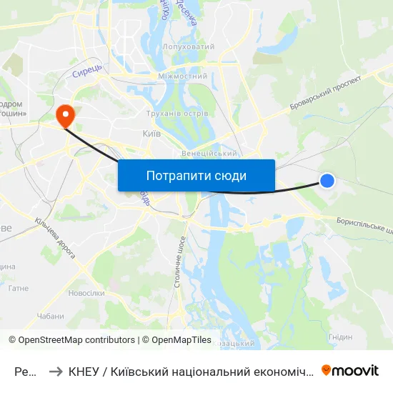 Рембаза to КНЕУ / Київський національний економічний університет ім. В. Гетьмана map