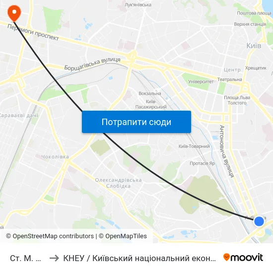 Ст. М. Либідська to КНЕУ / Київський національний економічний університет ім. В. Гетьмана map
