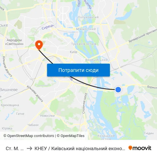 Ст. М. Позняки to КНЕУ / Київський національний економічний університет ім. В. Гетьмана map