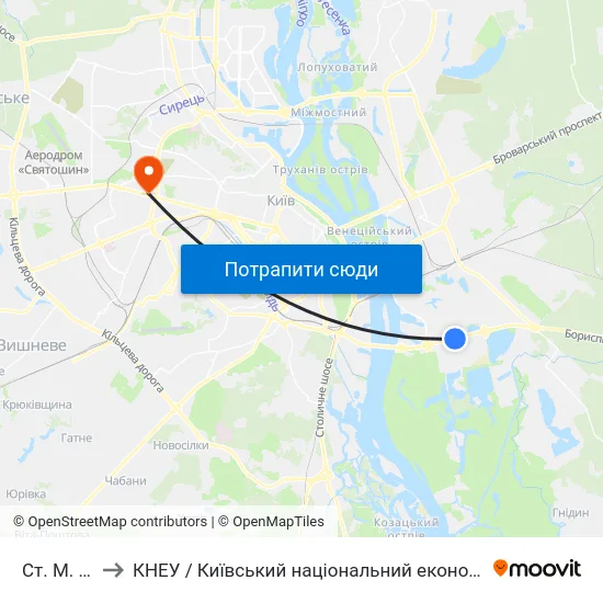 Ст. М. Позняки to КНЕУ / Київський національний економічний університет ім. В. Гетьмана map