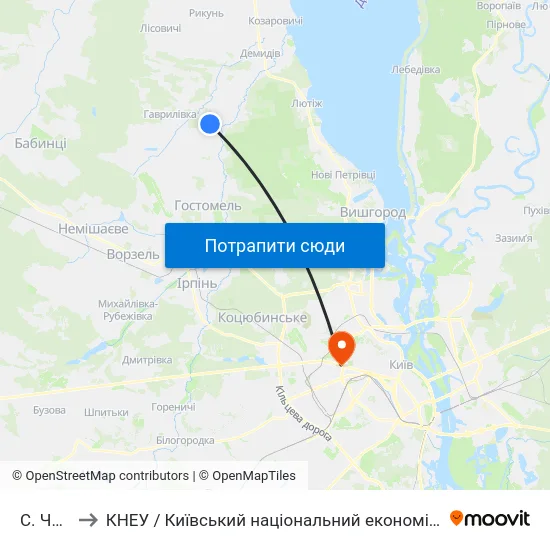 С. Червоне to КНЕУ / Київський національний економічний університет ім. В. Гетьмана map