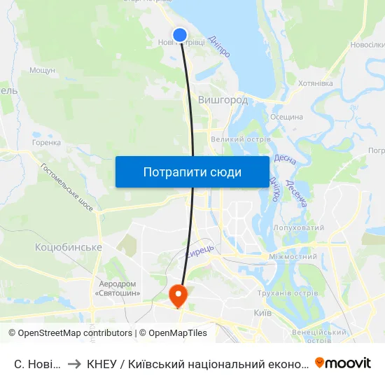 С. Нові Петрівці to КНЕУ / Київський національний економічний університет ім. В. Гетьмана map