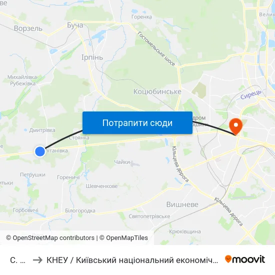 С. Мила to КНЕУ / Київський національний економічний університет ім. В. Гетьмана map