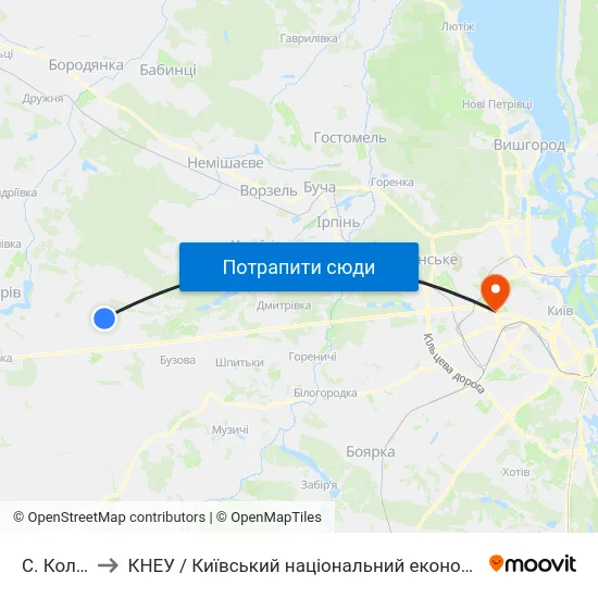 С. Колонщина to КНЕУ / Київський національний економічний університет ім. В. Гетьмана map