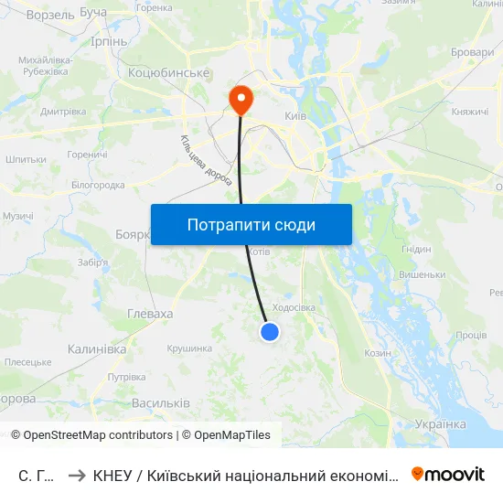 С. Гвоздів to КНЕУ / Київський національний економічний університет ім. В. Гетьмана map