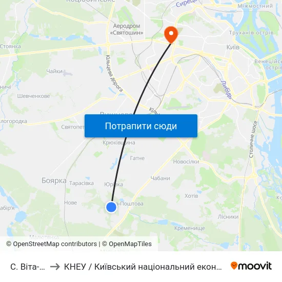 С. Віта-Поштова to КНЕУ / Київський національний економічний університет ім. В. Гетьмана map