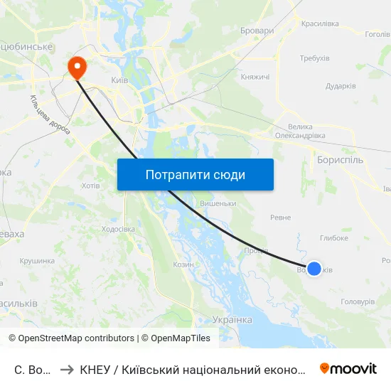 С. Вороньків to КНЕУ / Київський національний економічний університет ім. В. Гетьмана map