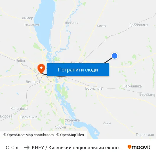 С. Світильня to КНЕУ / Київський національний економічний університет ім. В. Гетьмана map