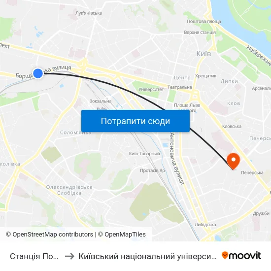 Станція Політехнічна to Київський національний університет культури і мистецтв map