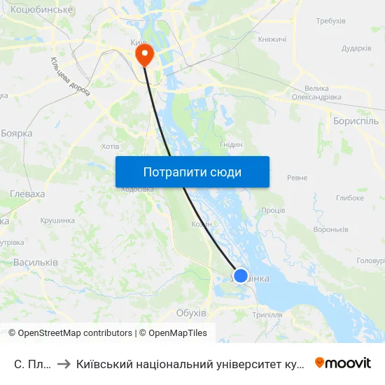 С. Плюти to Київський національний університет культури і мистецтв map