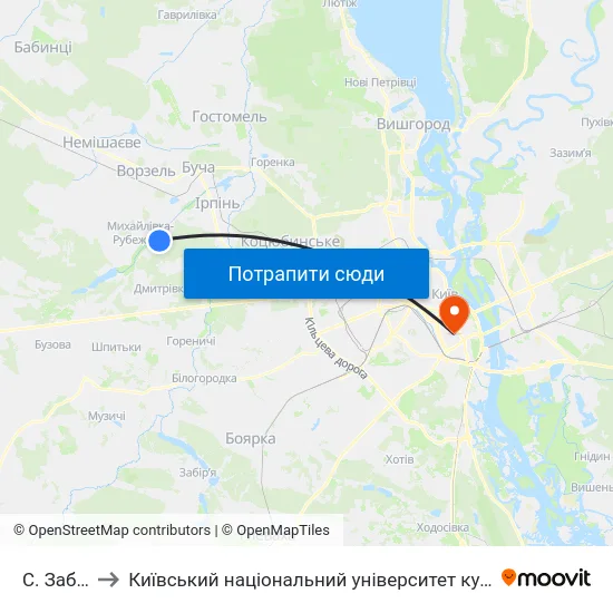 С. Забуччя to Київський національний університет культури і мистецтв map