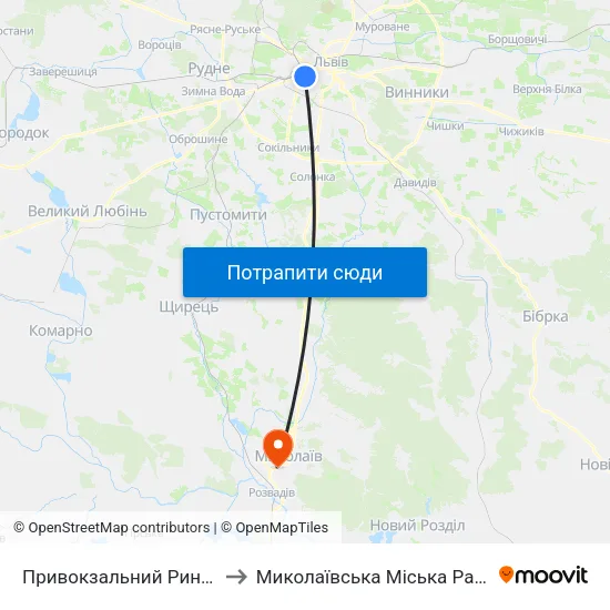 Привокзальний Ринок to Миколаївська Міська Рада map