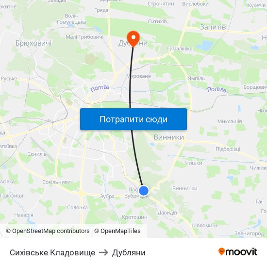 Сихівське Кладовище to Дубляни map