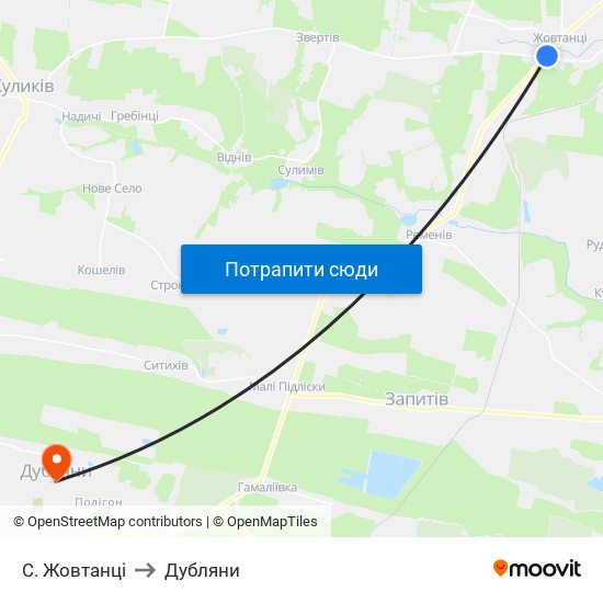 С. Жовтанці to Дубляни map